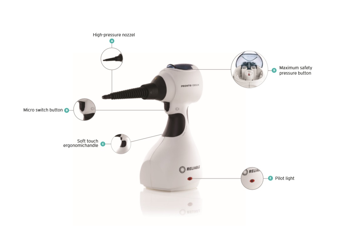 100ch Pronto Reliable Corporation Hand Held Portable Steam Cleaner And Garment Steamer Clean Sanitize And Disinfect Buy Mercial Cleaning Equipment Machines Online At Great Prices