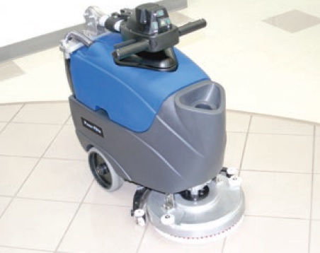 Emotor 15'' Foldable Walk Behind Hand Push Floor Scrubber Machine for  Industrial Commercial Use, Upgrade Automatic Water Flow, Machine Size