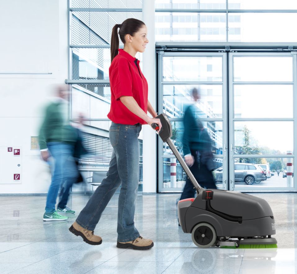 TGB 516 16 Inch Walk Behind Automatic Scrubber, Battery Powered