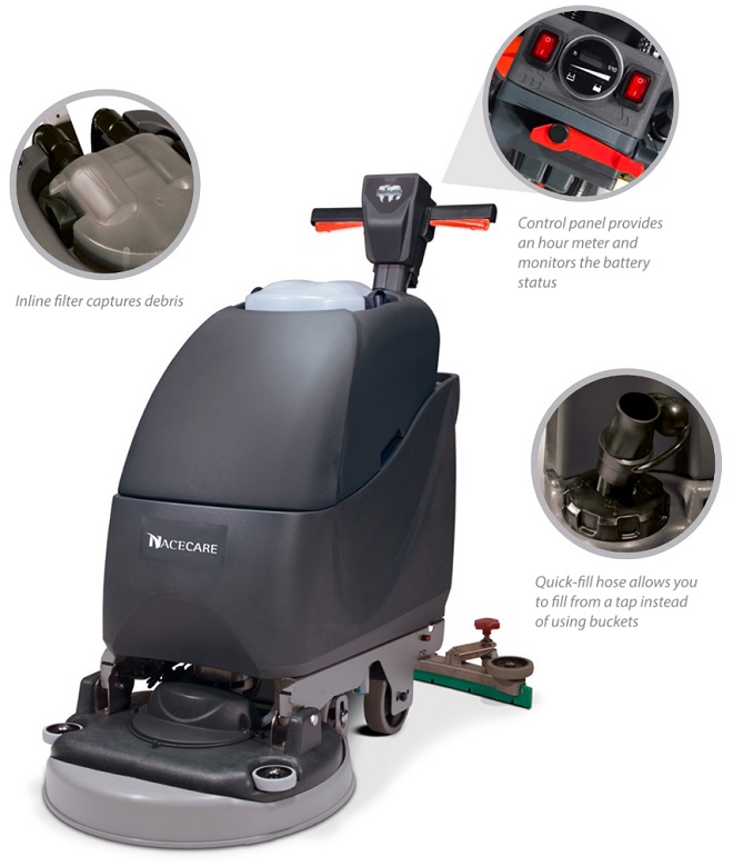 Nacecare TGB516NX Cordless Floor Machine — Janitorial Superstore