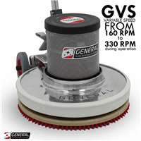 GVS-17 GENERAL FloorCraft 17" Floor Machine 160~330-RPM Variable Speed 212
