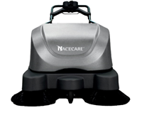 NC 9 36" Battery Sweeper with Traction Drive and Vacuum System, Dual Side Broom