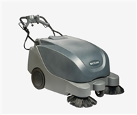 NC 9 36" Battery sweeper with traction drive and vacuum system, dual side broom