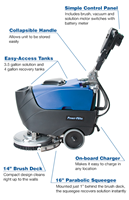 PAS14G Predator 14 inch Walk Behind Auto Scrubber
