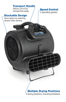 PDS1DX Powr-Flite 1/2 hp Power-Dryer w/ Handle & Wheels
