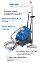 PS35ER Power-Flite 3.5 Gallon Portable Carpet Spotter with Floor Wand, Detail Tool and 10‘ Hose